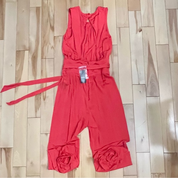 Vermillion belted jumpsuit - Picture 5 of 14